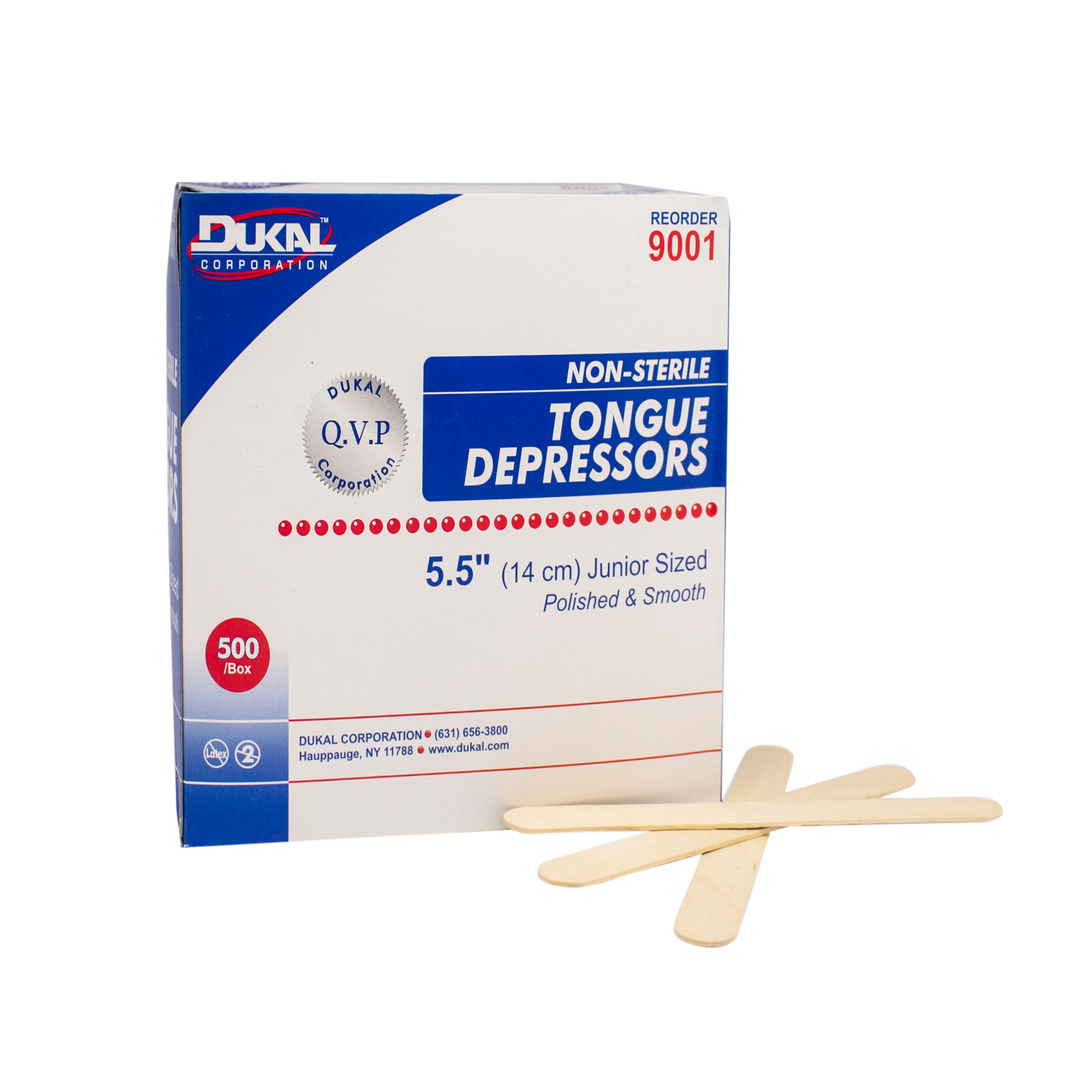 Depressor Tongue Junior NonSterile 5.5' (500/BX 10BX/CS) by Dukal Corporation  ID 9001